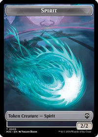 Spirit (Ripple Foil) // Eldrazi Double-Sided Token -  Foil (M3C-5 // 1) - Modern Horizons 3 Commander