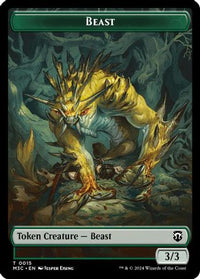 Beast (0015) (Ripple Foil) // Insect (0025) Double-Sided Token -  Foil (M3C-15 // 25) - Modern Horizons 3 Commander