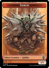 Goblin (Ripple Foil) // Tarmogoyf Double-Sided Token -  Foil (M3C-13 // 22) - Modern Horizons 3 Commander