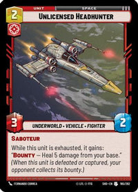 Unlicensed Headhunter (165/262) - Shadows of the Galaxy