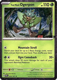 Teal Mask Ogerpon (Cosmos Holo) (EB Games Exclusive) 024  - Holofoil Miscellaneous Cards & Products - Rare