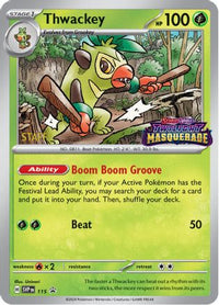 Thwackey (Prerelease) [Staff] 115  - Holofoil SV Scarlet & Violet Promo Cards - Promo