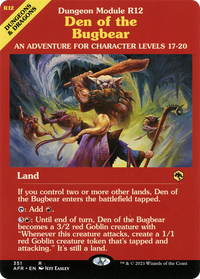 Den of the Bugbear (Dungeon Module) [Dungeons & Dragons: Adventures in the Forgotten Realms]