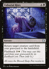 Unburial Rites [Dungeons & Dragons: Adventures in the Forgotten Realms Commander]