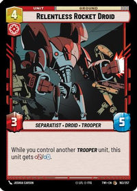 Relentless Rocket Droid (163/257) - Twilight of the Republic