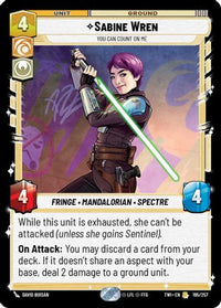 Sabine Wren - You Can Count On Me (195/257) - Twilight of the Republic Foil