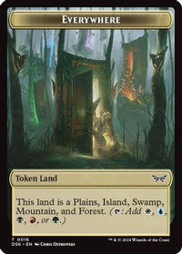Everywhere // Copy Double-Sided Token -  Foil (DSK-16 // 1) - Duskmourn: House of Horror