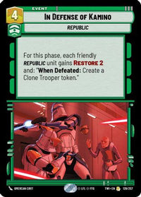In Defense of Kamino (129/257) - Twilight of the Republic Foil