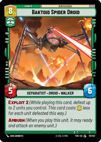 Baktoid Spider Droid (117/257) - Twilight of the Republic Foil