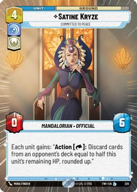 Satine Kryze - Committed to Peace (Hyperspace) (320) - Twilight of the Republic Foil