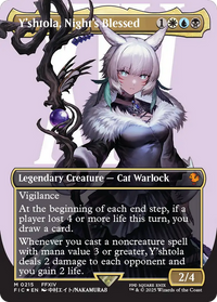 Y'shtola, Night's Blessed (Borderless) (Surge Foil) -  (Borderless) Foil (FIC-215) - Commander: FINAL FANTASY