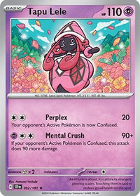 Tapu Lele 092  - Holofoil SV08 Surging Sparks - Rare
