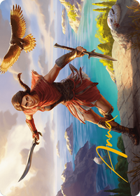 Kassandra, Eagle Bearer Art Card (Gold-Stamped Signature) -  (Borderless) (ASACR-006) - Assassin's Creed Art Series