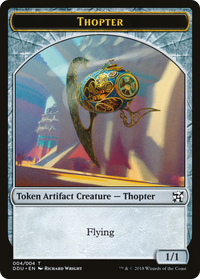 Thopter Token (004/004) [Duel Decks: Elves vs. Inventors Tokens]