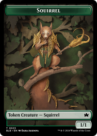 Squirrel -  Foil (BLB-023) - Bloomburrow Tokens