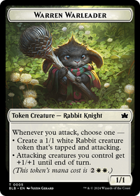 Warren Warleader -  Foil (BLB-005) - Bloomburrow Tokens