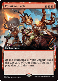Count on Luck (Extended Art) - : (enchantment, Extended Art) (DFT-385) - Aetherdrift