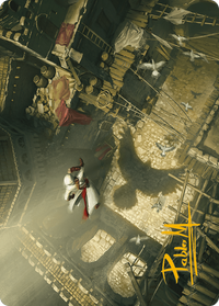 Rooftop Bypass Art Card (Gold-Stamped Signature) -  (Borderless) (ASACR-020) - Assassin's Creed Art Series