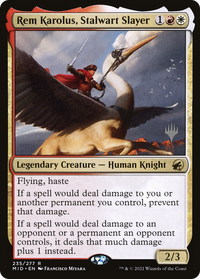 Rem Karolus, Stalwart Slayer (Promo Pack) [Innistrad: Midnight Hunt Promos]