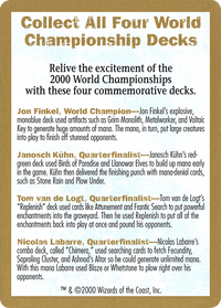 2000 World Championships Ad [World Championship Decks 2000]