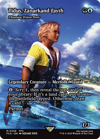 Thrasios, Triton Hero -  / Tidus, Zanarkand Fayth (Borderless) Foil (FCA-058) - FINAL FANTASY: Through the Ages