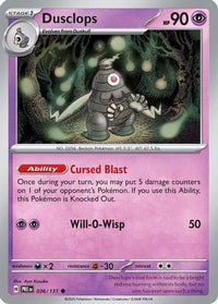 Dusclops 036  SV Prismatic Evolutions - Common