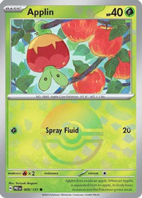 Applin (Poke Ball Pattern) 009  - Holofoil SV Prismatic Evolutions - Common