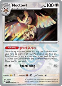 Noctowl (Master Ball Pattern) 078  - Holofoil SV Prismatic Evolutions - Rare