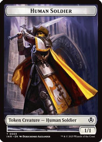 Human Soldier (0003) // Clue Double-Sided Token (INR-3 // 22) - Innistrad Remastered