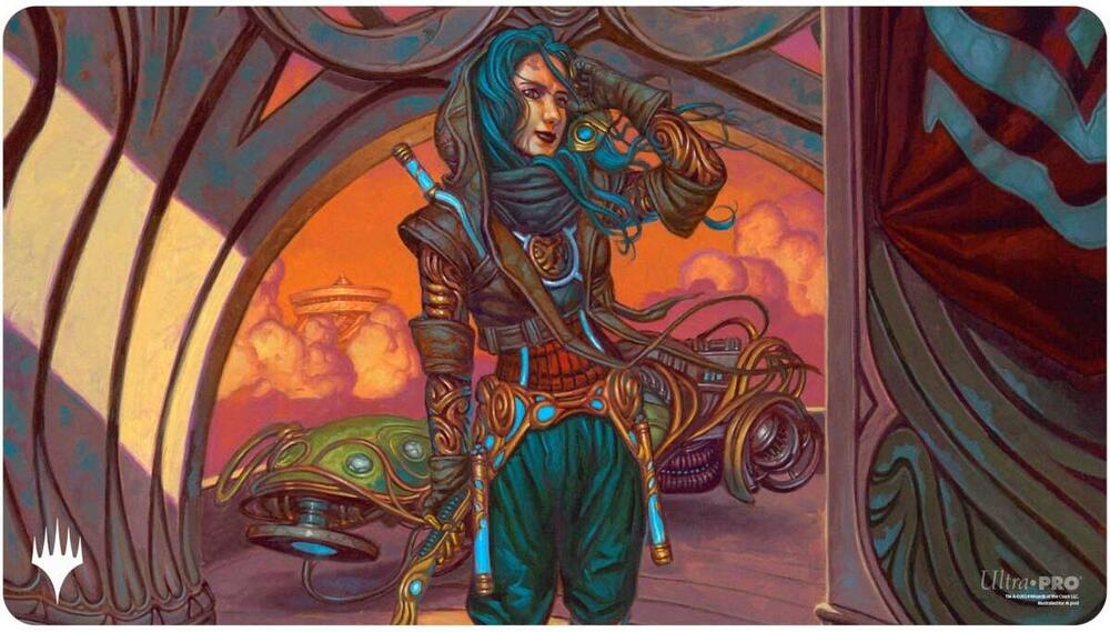 Aetherdrift Playmat for Magic: The Gathering - Borderless Racer 1: Sita Varma, Masked Racer - Ultra Pro Playmats