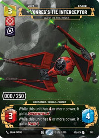 Vonreg's TIE Interceptor - Ace of the First Order (Serialized) (1102) - Jump to Lightspeed Foil