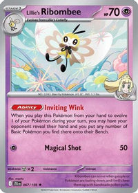 Lillie's Ribombee 067/159  - Holofoil SV09 Journey Together - Rare