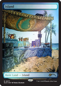 Island (2077) (Rainbow Foil) -  Foil (SLD-2077) - Secret Lair Drop Series