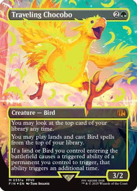 Traveling Chocobo (Borderless) (Neon Ink Yellow) -  Foil (FIN-511A) - FINAL FANTASY