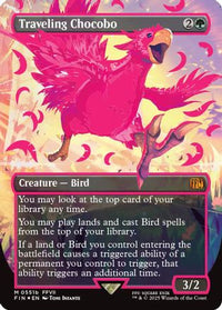 Traveling Chocobo (Borderless) (Neon Ink Pink) -  Foil (FIN-511B) - FINAL FANTASY