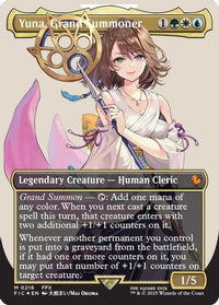 Yuna, Grand Summoner (Borderless) (Surge Foil) -  Foil (FIC-216) - Commander: FINAL FANTASY