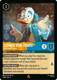 Ludwig Von Drake - All-Around Expert (7/204) Cold Foil - Reign of Jafar