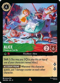 Alice - Clumsy as Can Be (104/204) Cold Foil - Reign of Jafar