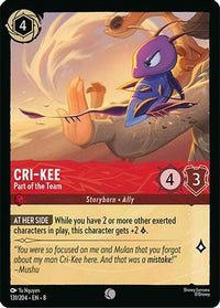 Cri-Kee - Part of the Team (131/204) Cold Foil - Reign of Jafar
