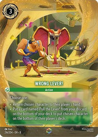 Wrong Lever! (Enchanted) (216/204) Holofoil - Reign of Jafar