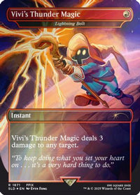 Vivi's Thunder Magic - Lightning Bolt (Rainbow Foil) -  Foil (SLD-1871) - Secret Lair Drop Series