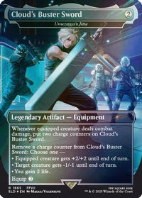 Cloud's Buster Sword - Umezawa's Jitte (Rainbow Foil) -  Foil (SLD-1865) - Secret Lair Drop Series