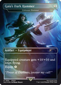 Gaia's Dark Hammer - Colossus Hammer (Rainbow Foil) -  Foil (SLD-1866) - Secret Lair Drop Series