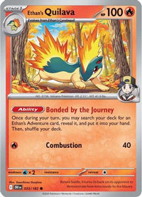 Ethan's Quilava 033  - Reverse Holofoil SV10 Destined Rivals - Common