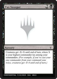 Tax Sweeper (-) - Un-Known Event Playtest Cards