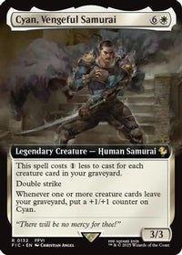 Cyan, Vengeful Samurai (Extended Art) -  Foil (FIC-132) - Commander: FINAL FANTASY