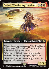 Setzer, Wandering Gambler (Extended Art) -  Foil (FIC-183) - Commander: FINAL FANTASY