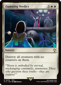 Damning Verdict (Surge Foil) -  Foil (FIC-239) - Commander: FINAL FANTASY