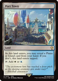 Port Town (Surge Foil) -  Foil (FIC-412) - Commander: FINAL FANTASY