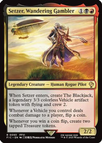 Setzer, Wandering Gambler (Surge Foil) -  Foil (FIC-093) - Commander: FINAL FANTASY